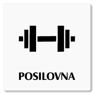 Posilovna, 80x80mm, bílá, Nevada